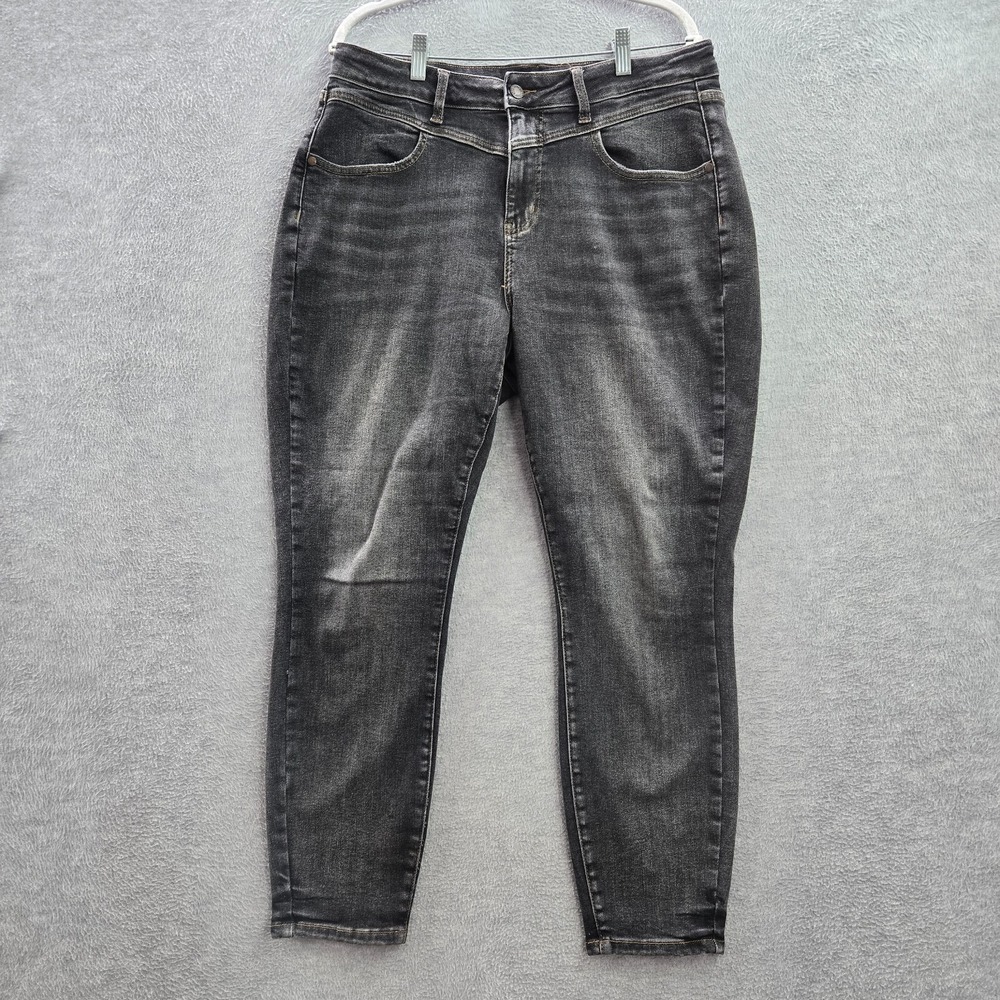 Judy Blue Women Jeans 16W Gray Denim Skinny Fit Faded High Rise 27 in Inseam